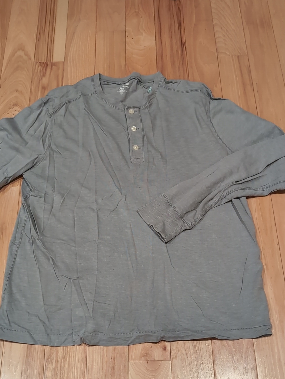 J. Crew Men's Long-Sleeve Henley - Slate Blue Gray